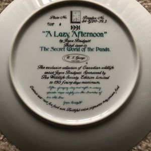 Collector’s Panda Plate
